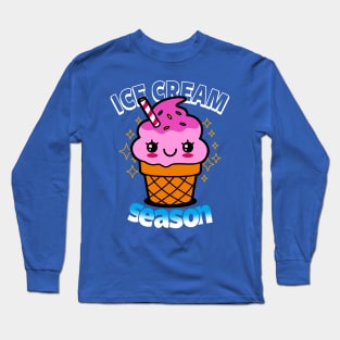 Cute Kawaii Summer Cute Kawaii Ice Cream Season Original Cartoon Meme Long Sleeve T-Shirt